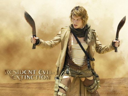 Residentevil - knifes, milla jovovich, woman, hot, sexy, residentevil