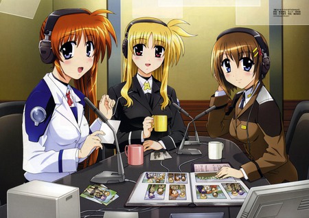 Recording Time....... - nanoha, fate, mahou shoujo lyrical nanoha, anime, hayate