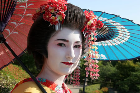 Geisha - kyoto, white, japan, geisha