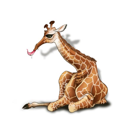 Hi I'm Ajay - markings, tongue, giraffe, cute, neck, legs