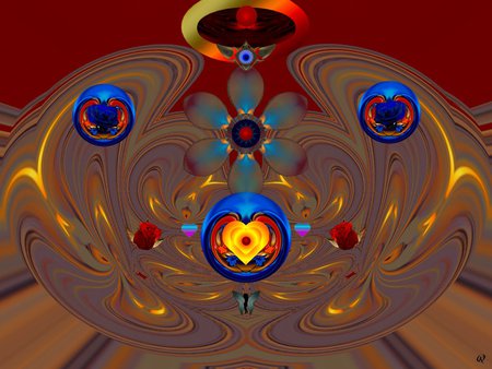 With a little Love - fractal, abstract, collage, 3d, eye candy