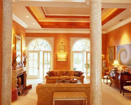 OOOHHHH LA LA - italian art, columns, tray ceiling, french, furniture, french doors, cottage