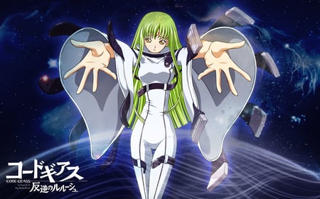 Come with me - anime girl, cc, cute, green hair, code geass