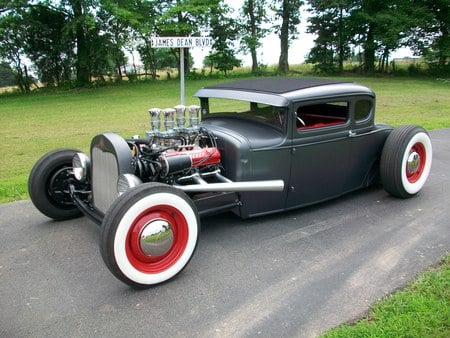 Hotrod - black, hotrod, cars, car