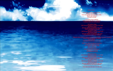 Ocean Night - ocean, night, white, lyric, view, cloud, dark, beautiful, liuchia, blue