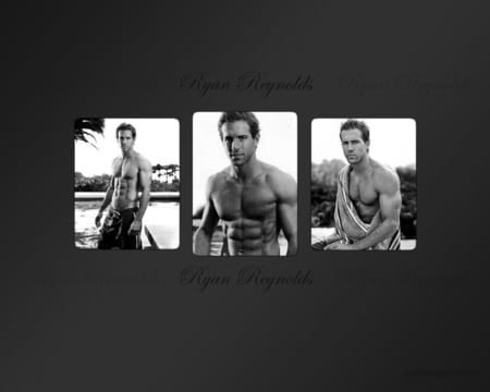 Ryan Reynolds - male, actor, cute, movies, black and white