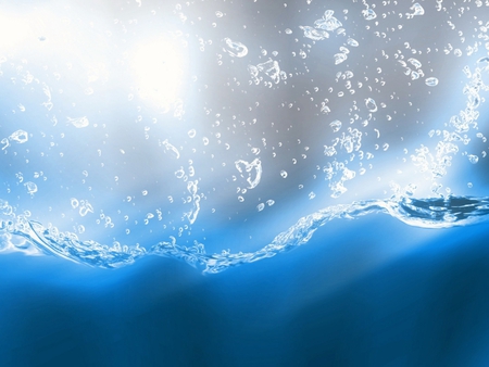 Water Elements - abstract, fantasy, water, blue, 3d