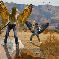 Maximum Ride - Max and Fang battle Erasers