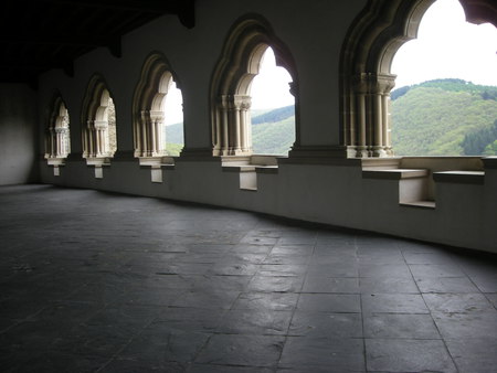 a look through in luxembourg - arch, window, cloudy, vianden, floor