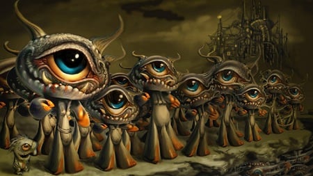 The Eyes Have It - eyes, fantasy, alien, surreal