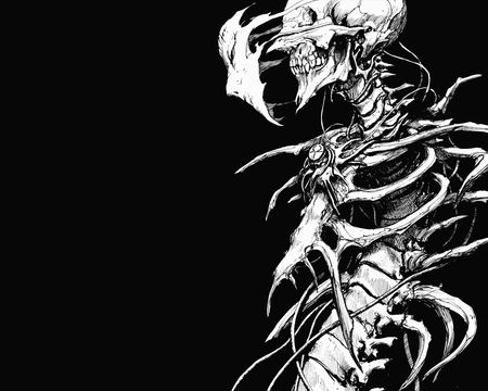 Skeleton - skeleton, fantasy, evil, dark