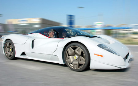 Ferrari - motion, white, car, ferrari