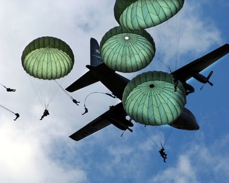 Paratroopers - airborne, nato, military, parachute, paratroopers, awesome, infantry, america, army