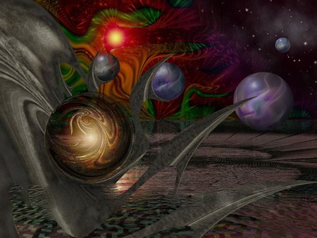 ABSTRACT SURREALISM - abstract, colorful, orbs, surrealism