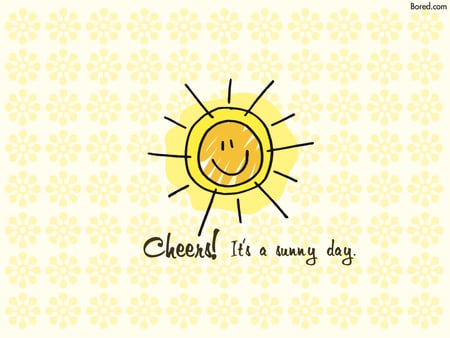 Sunny Day - yellow, sun, sunny, cheers, cute, happy