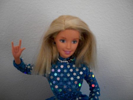 Barbie's Hand Sign - barbie, doll, sign, hand