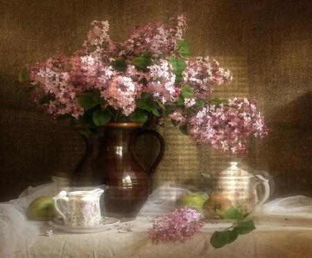 The Gift - blessings, gift, milk server, friendship, flowers, cup, fruit, vase