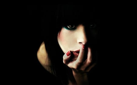 Beauty in the Dark - goth, people, beautiful, model, face, dark