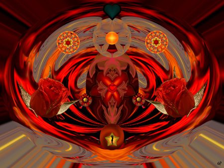 Super Lover - fractal, abstract, collage, 3d, eye candy