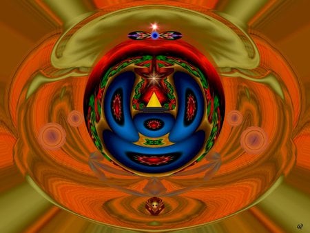 Space Byte and his Pal Bit - eye candy, collage, 3d, fractal, abstract