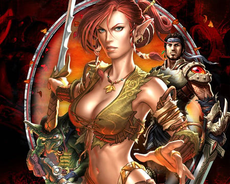 Silverfall - hd, elf, warrior, video game, fantasy, silverfall