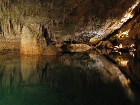 Fantasy Cave, Bermuda - water, bermuda, cave, fantasy