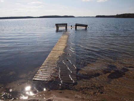 Lake - lake, polish, sky, drawsko