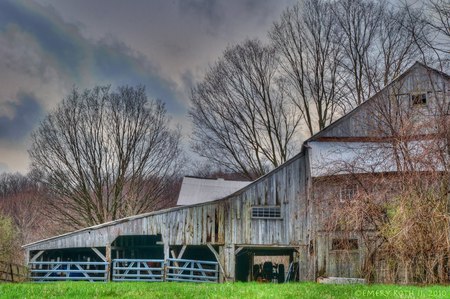 The Old Barn, - memories, fall, history, old, barn, drive shed