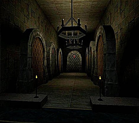 Candlelit Corridor~ - dark, corridor, candles, night, ever ending