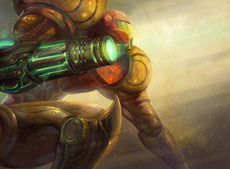 Stylized Samus - armor, metroid, samus, other m