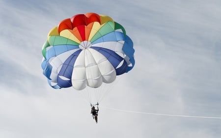 Up In The Sky - sports, sky, lovely, nature, skydiving, clouds, paragliding, beautiful, parachute