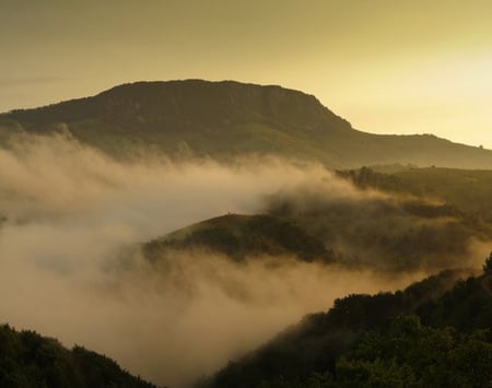 Mountains from Romanian land - sky, mountains, nature, peace