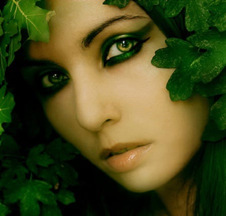 Dryad Redux - beauty, green, girl, fantasy