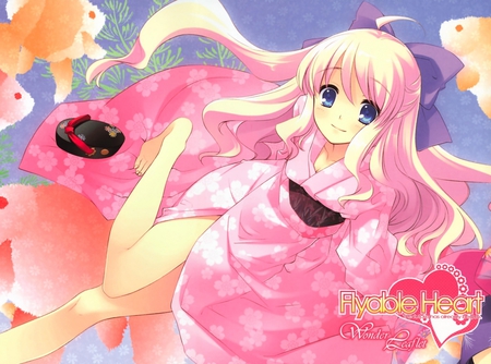 Flyable Heart - Sakurako Minase - anime, girl, flyable heart, pink