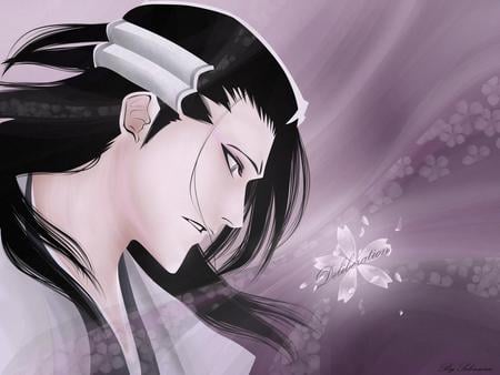 Kuchiki Byakuya - purple, bleach, byakuya, captain, shinigami, kuchiki