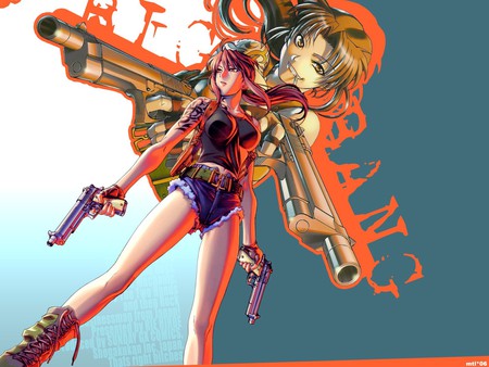 Black Lagoon - revi, weapon, babes, black lagoon