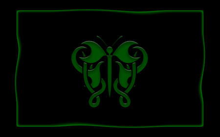 green butterfly - green, butterfly, black, tribal