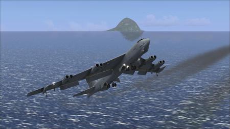 FSX B-52 - fast, big, cockeyed, wind