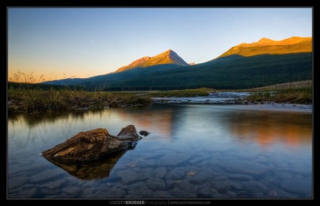 a beautiful view from the oposite shore - water, gorgeous, beautiful, reflection, sky