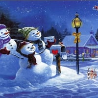 Happy snowmen