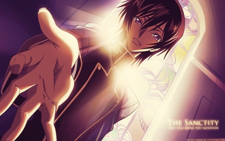 I am your sanctity that will bring you salvation - lelouch, angel, anime, code geass, lamperouge