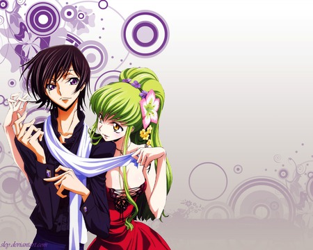 Lelouch and CC - lamperouge, anime girl, lelouch, love, code geass