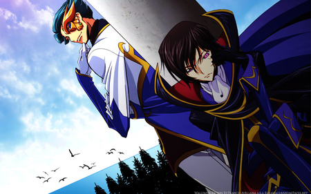 Lelouch and Jeremiah - lamperouge, anime, lelouch, orange, jeremiah, code geass