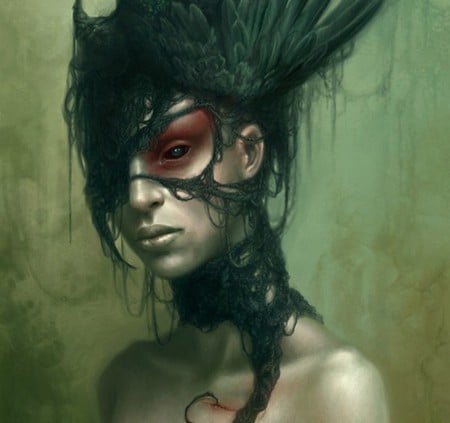 Her Wound - face, girl, lauren k cannon, creepy, dark, blood