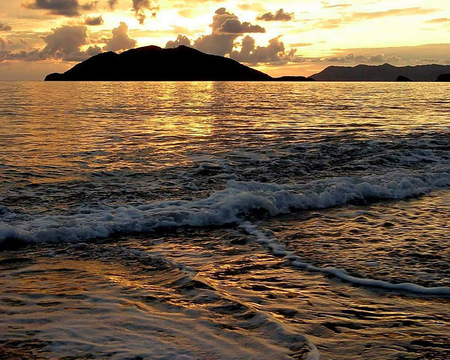 Sunset Oludeniz (Turkey Fethiye) - landscape, sun, canyons, sunset, fethiye, oludeniz, turkey, nature, lakes, oceans, blue, green, sea