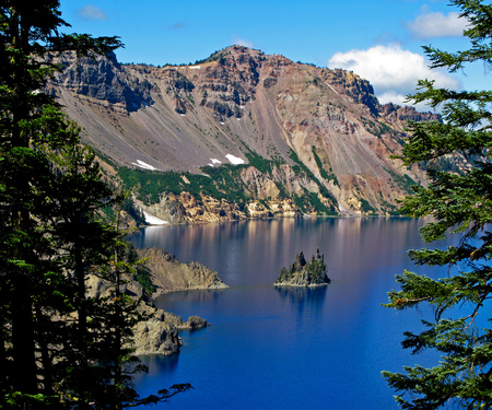 Blue lake - beauty, lake, trees, water