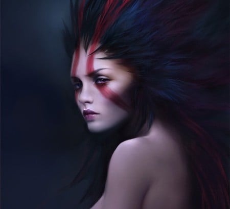 Black swan - girl, feathers, dark, melanie delon