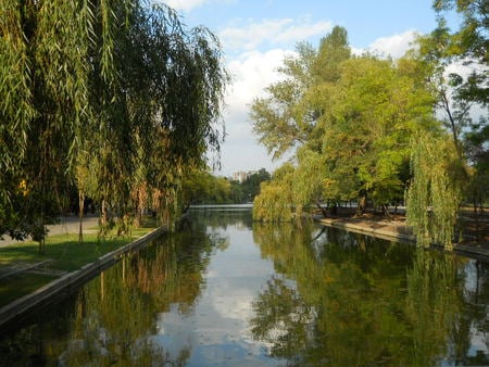 Channel - water, park, channel, green