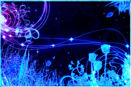 Crystal flower blue - crystal, abstract, blue, 3d, fantasy, flower