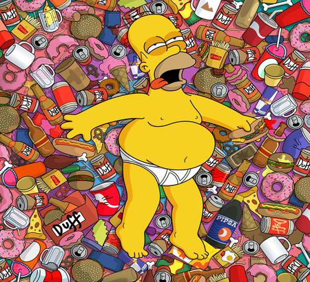 Homer - homer, anime, beer, simpson